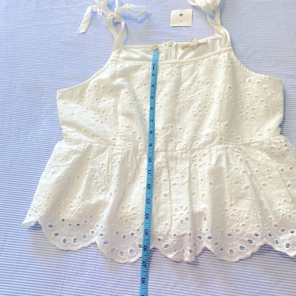 Rebellion White Peplum Top Size Large - Picture 5 of 10